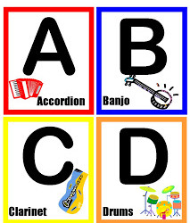 Musical Alphabet in COLOR! = better letters!
