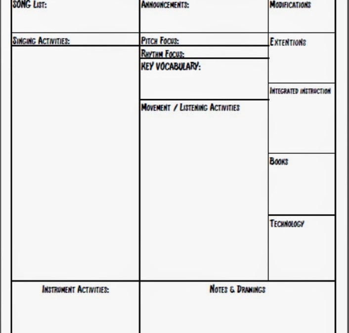 New and Improved FREE! lesson plan printable!