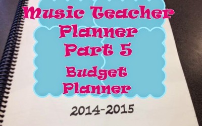 Music Teacher Planner and Management Notebook- part 5 – budget planner