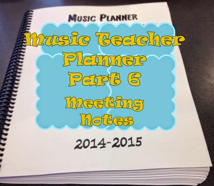 Music Teacher Planner and Management Notebook- part 6 – Meeting Notes
