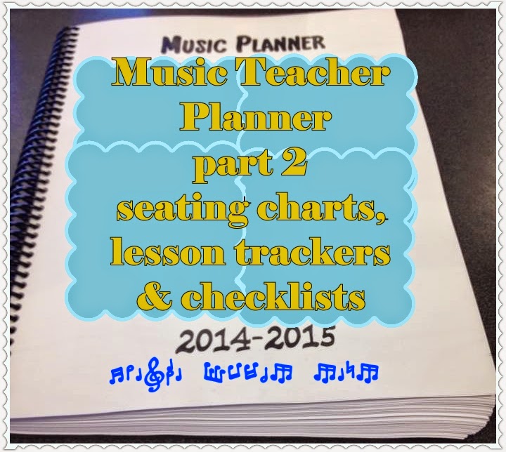 Music Teacher Planner and Management Notebook- part 2 – seating charts, lesson trackers, checklists