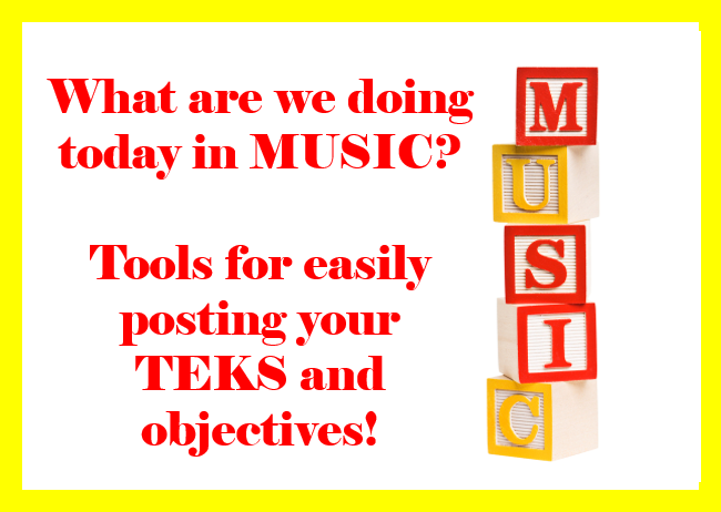 Tools for easily posting your TEKS and objectives! – FREE Download!