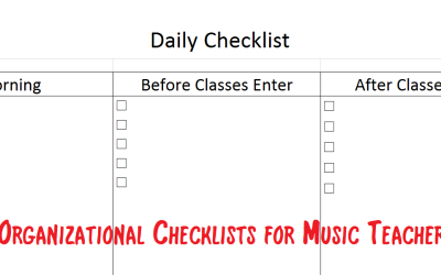 Check Lists and Task Sheets and Organization! Oh MY!